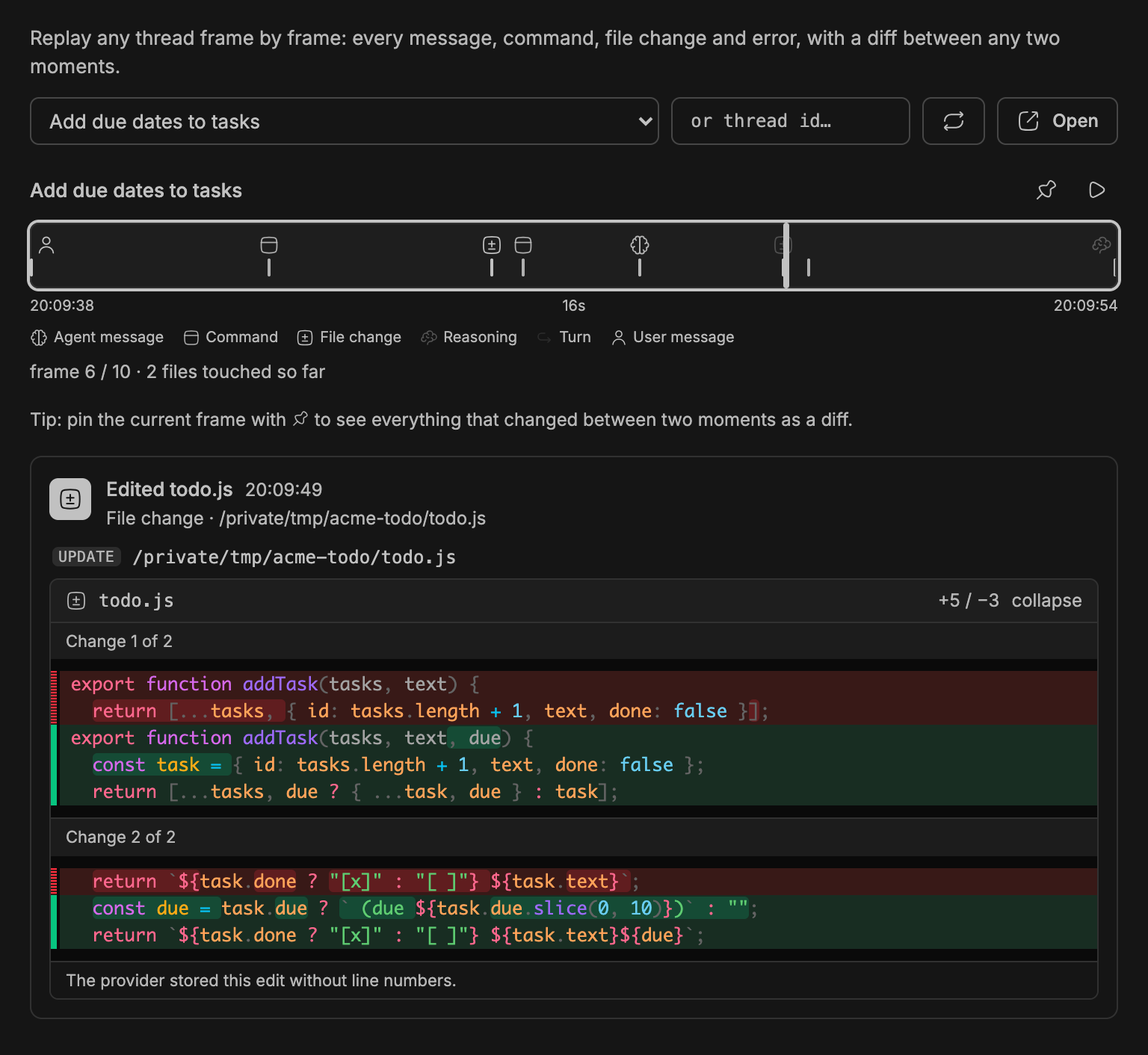 Thread Time Machine screenshot 3