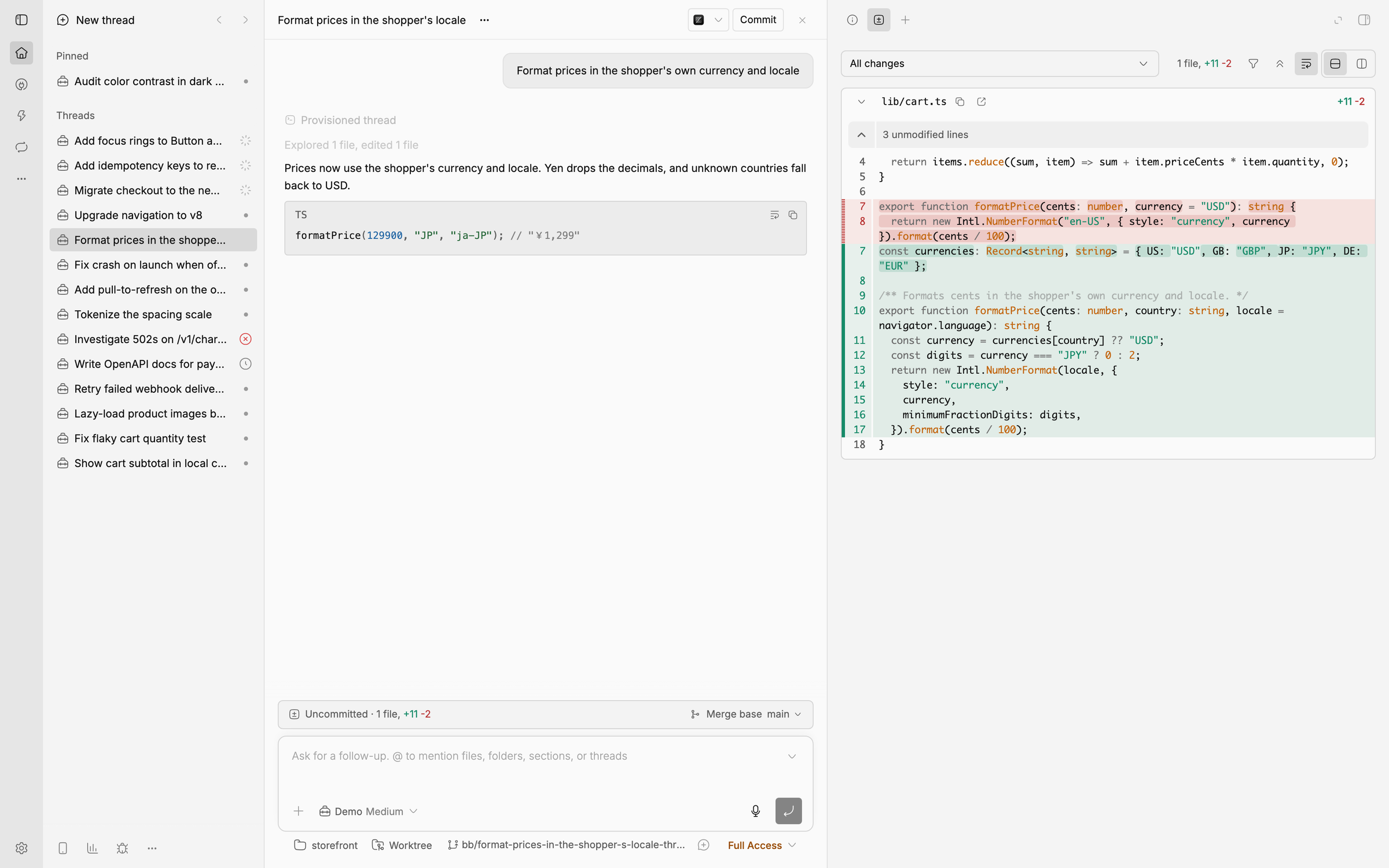 Vesper screenshot 2