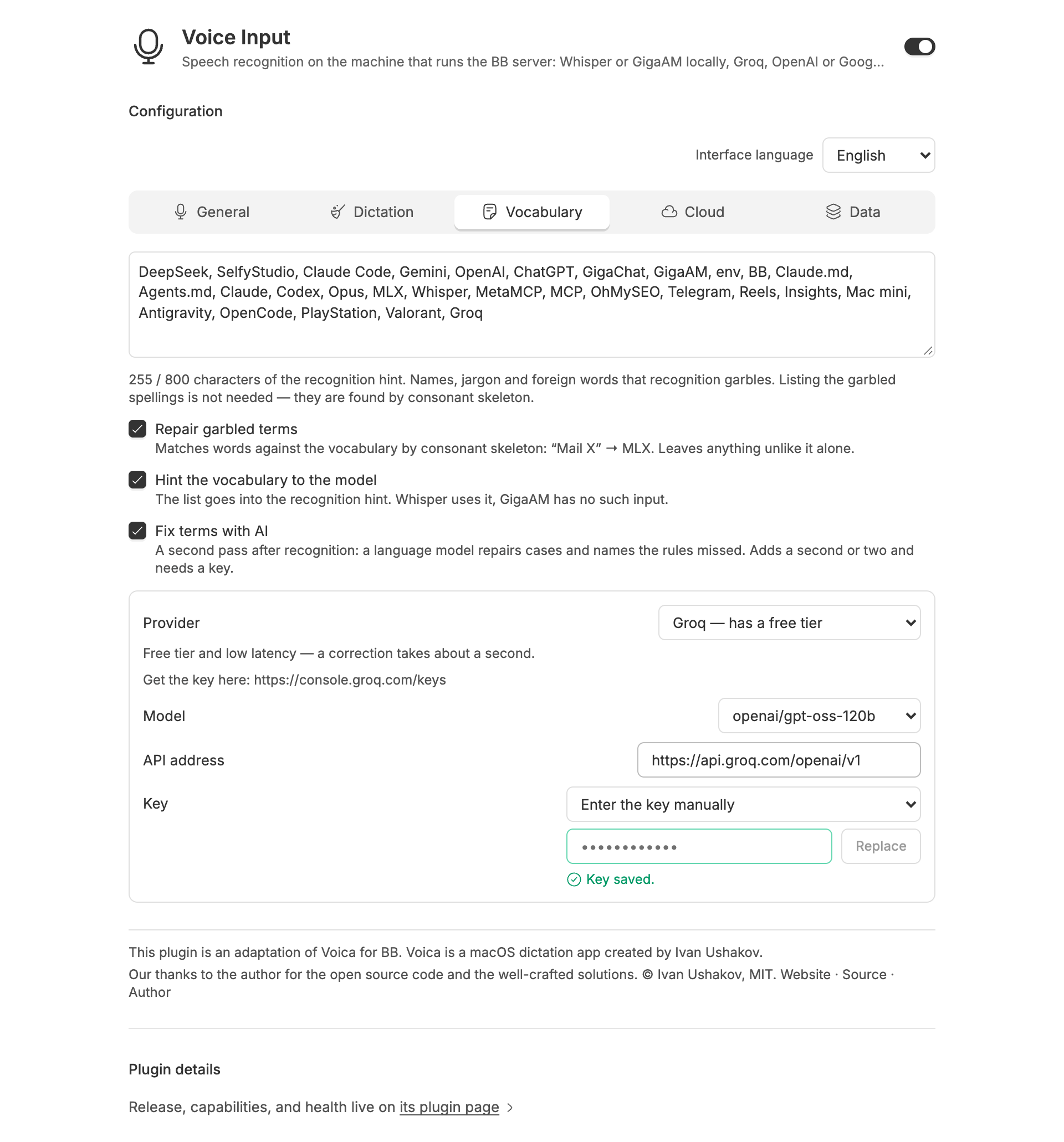 Voice Input screenshot 2