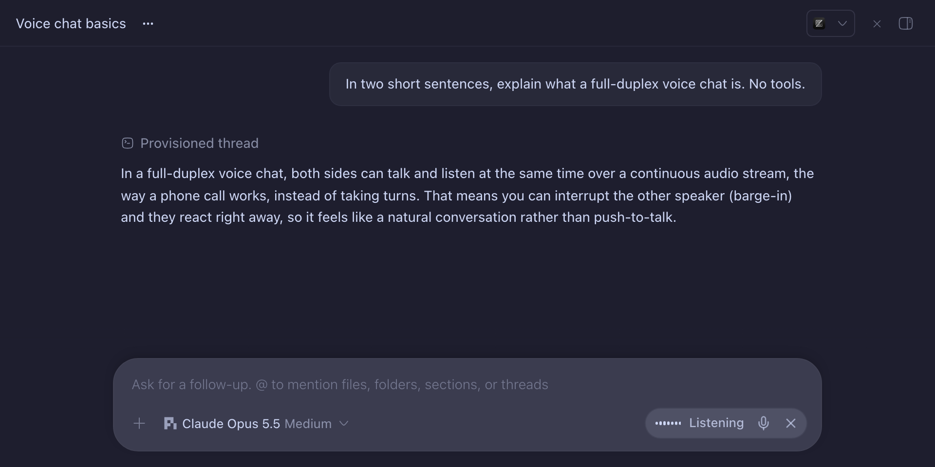 Voice Mode screenshot 2