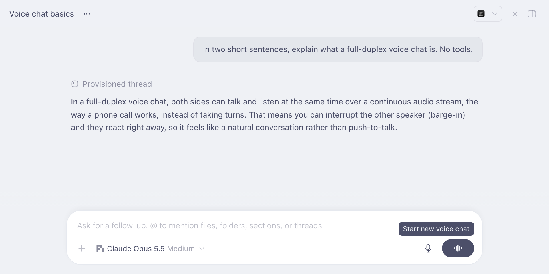 Voice Mode screenshot 1
