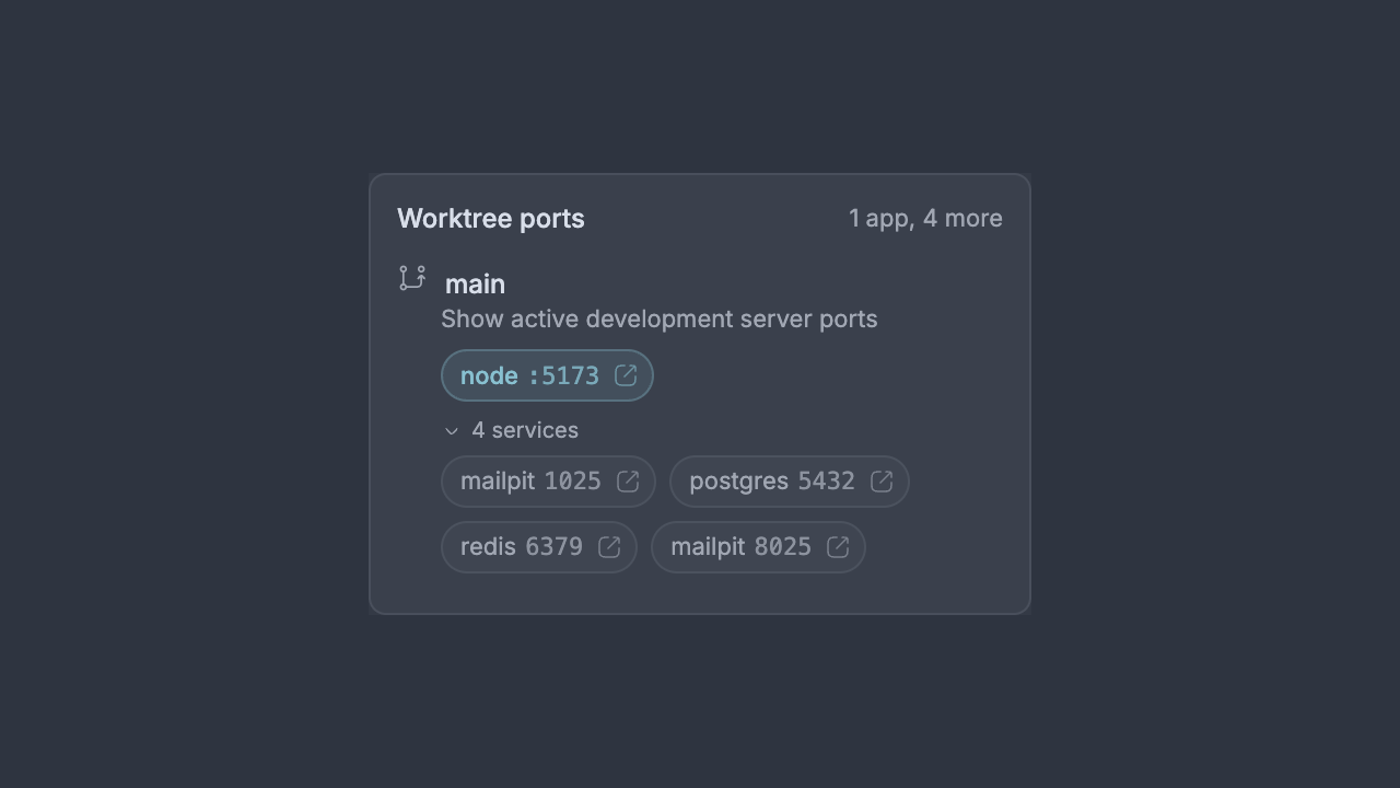 Worktree Ports screenshot 2